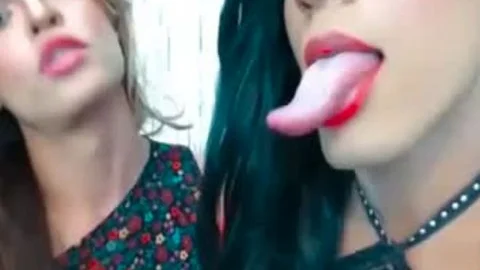 cute lengthy Tongue T angel kissing oral stimulation