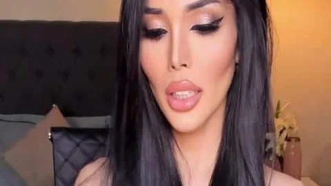 black Hair shemale In Leopard Print underclothing strip Teasing On webcam