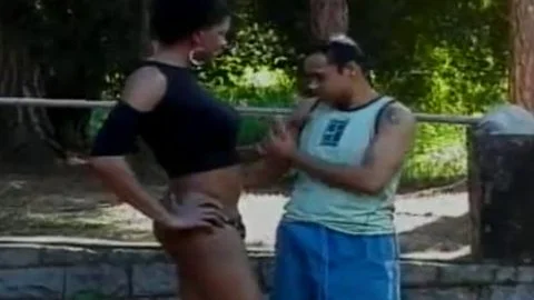 darksome sheboy Vinicius With large Jugs Is Fond Of Riding Hard Pole Of Her Boyfriend On The diminutive Glade