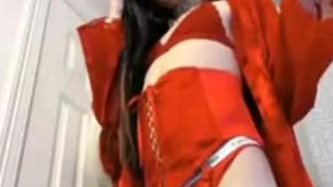 Red lingerie Cd biggest penis