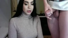 marvelous Russian shemale Enjoys engulfing dick Online