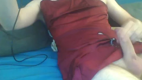 Red Satin costume For A dirty Crossdresser Pt.1