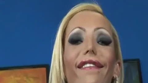 stunning Blond shemale Renata pounding Her chap