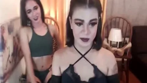 Two tranny babe Having delicious And Intense Shows