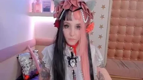 ladyboy Cosplayer Puts Rubber weenie Up To The face hole