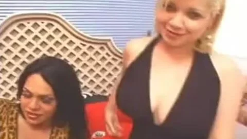 breasty Latin tranny bangs cutie
