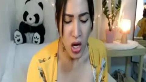 sexy Ts Jerking Then Playing With Fleshlight Till Cumsho