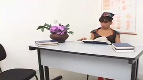 lady-man Latex Nurse anal Session