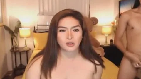 lewd t-girls jerking off And sucking 10-Pounder On web camera