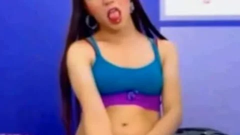 yummy tranny Has fun Alone