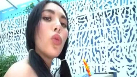 Fryda Rivero Purple Stripper