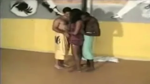 ebony shelady And Two fellows pleasure
