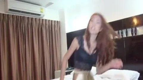 non-professional asian TS team-banged doggy style