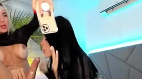 Two nasty latina trannies knob Frottage