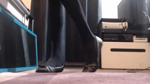 Solo teen in pantyhose playing with sex toys