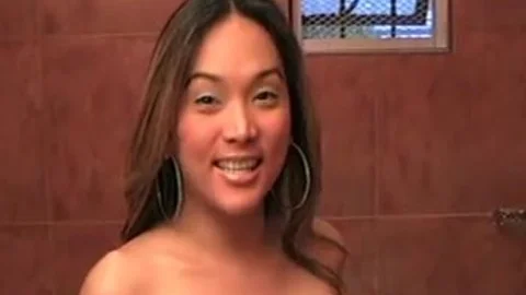 Filipina Ladyboy Foam baths And Masturbation With cum flow