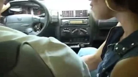 charming tgirl Does hellom handjob In The Car