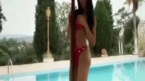 Two ladyboys And One guy Poolside fun