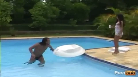 lovely tranny Layla Poolside poke