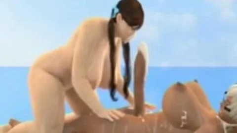 2 Futanari beauties And a lot of Cumshots