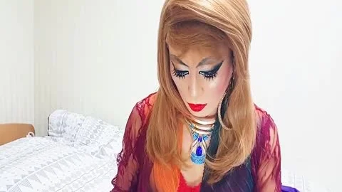 Sissy cutie Niclo nasty heavy Makeup17