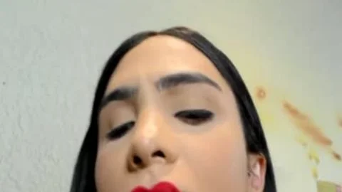 TS Yasmin Dornelles Chokes Her Monster rod whilst Taking A sextoy Up Her wazoo