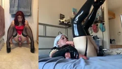 Sissy Candy - Latex Maid Reamed In bawdy cleft By plowing Machine