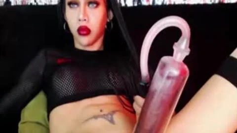 monstrous cock Blue Eyes Wonderfull ladyboy Masturbates