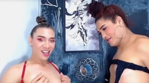 lady-twink pair joy Each Other penises