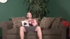 stunning blonde TS In ass Jazzing