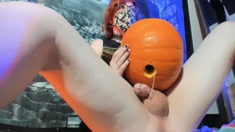Worst Halloween special Ever: Trans girl bangs A Pumpkin