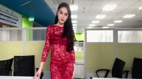 Mel Cross - Little Red dress Life As A Crossdresser Ladyboy