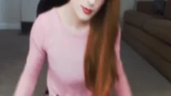 Beauty Ginger Crossdresser enormous cock