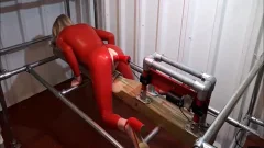RachelSexyMaid - 34 - Dungeon Fuckmachine In Red Latex Catsuit