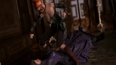 Medieval 3D Futa girls slam Each Others moist Holes! Futanari 3DX