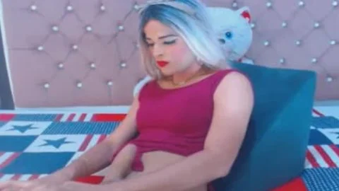 ladyboy web camera Show large ramrod Jerking