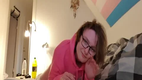 charming Femboy Riding fake penis while Wearing charming Pink Hoodie