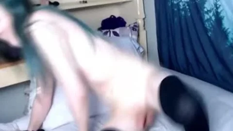 Emo Pussyboy Playing With Her Vibrating toy