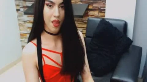 yummy lady-man In Red Hard Jacking