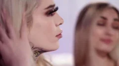 blonde tranny Licks And pounds The twat Of Her Dance Partner