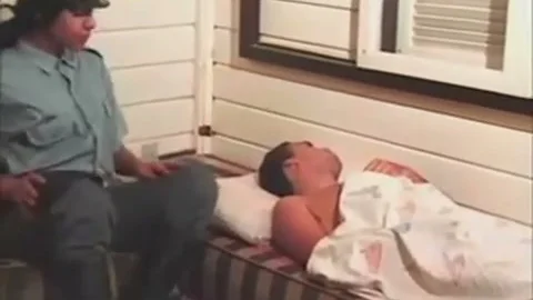 boy team pokes t-girl from behind