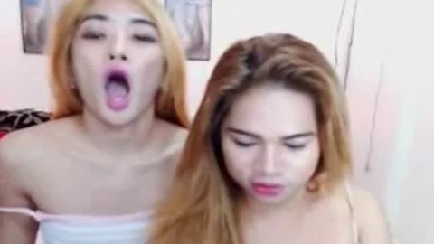 wicked cute pair tranny butthole plowing