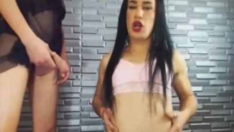 'yummy pair Trans fucking Her taut butthole'
