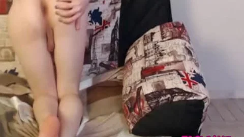 attractive brunette ladyman Jerks bushy small cock