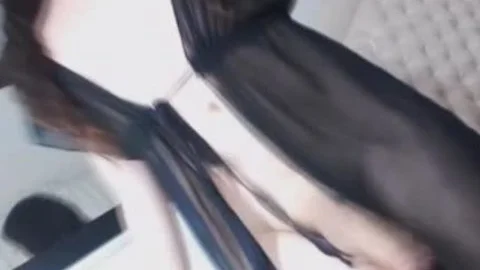 naughty shemale In sexy lingerie Strokes Her gigantic 10-Pounder