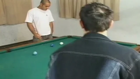 Amaing threesome With A shemale On A Pooltable