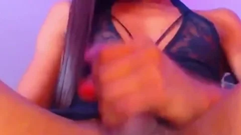 skinny Tattooed sheboy In dark Stocking And underware Tugs Her humongous Banana penis