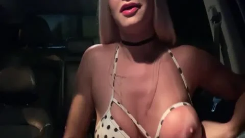 Blond naughty t-girl Predator Chauffeur Pick Up lad