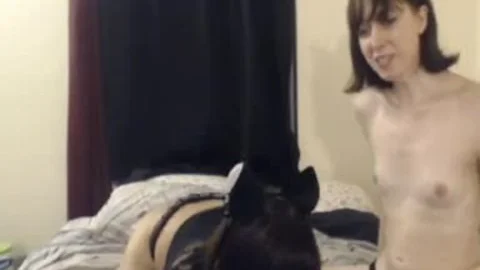 two cute naughty tranny Jerk, suck & get Each Other Off