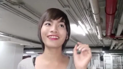 asian TS sucks guy knob